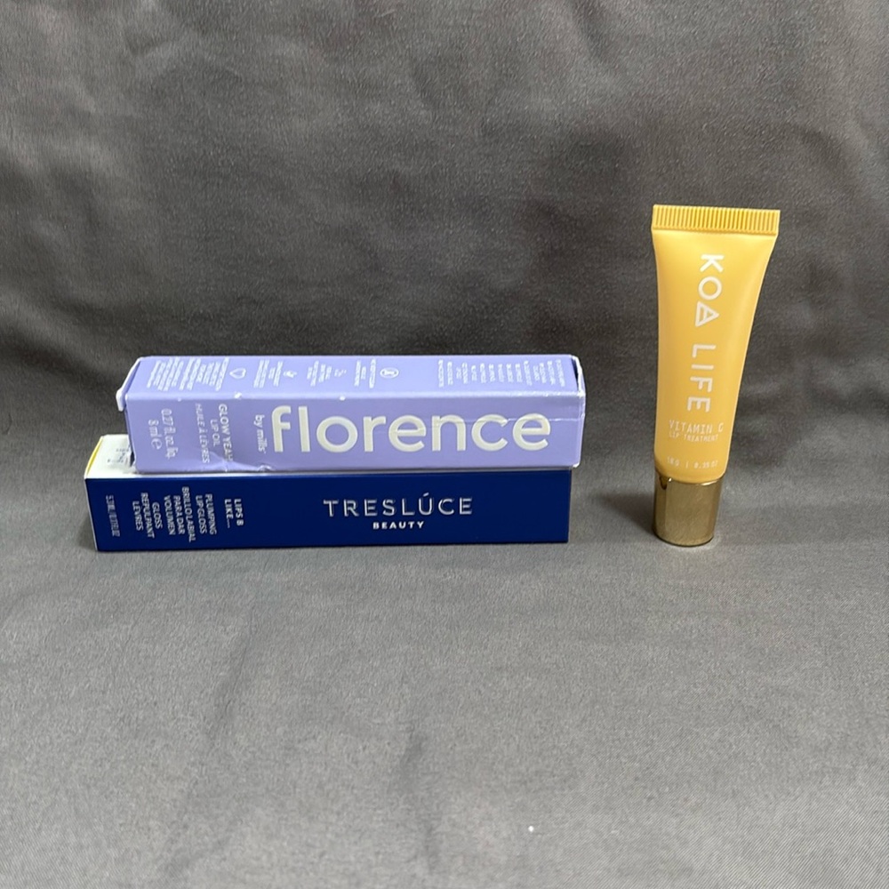New Koa Life Vitamin C, Florence Oil, Treslúce Plumping Lip Gloss Dazzling
